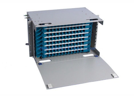 Rack Mounted 6U ODF Fiber Optic Distribution Box , 96core ODF Unit Box 