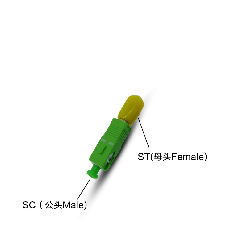 ST female to SC male simplex type hybrid optic fiber adapter 