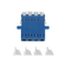 LC/APC to LC/APC Quad Adapter with Internal Shutter unibody type