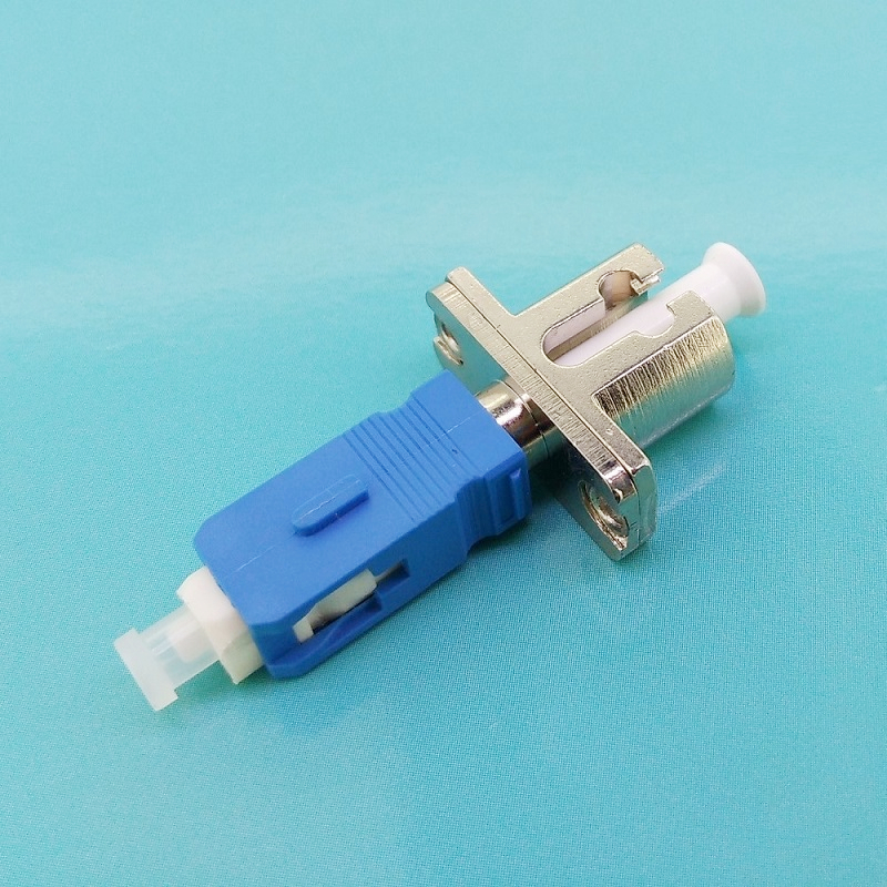 Sc male to LC female hybrid optical fibre adapter 