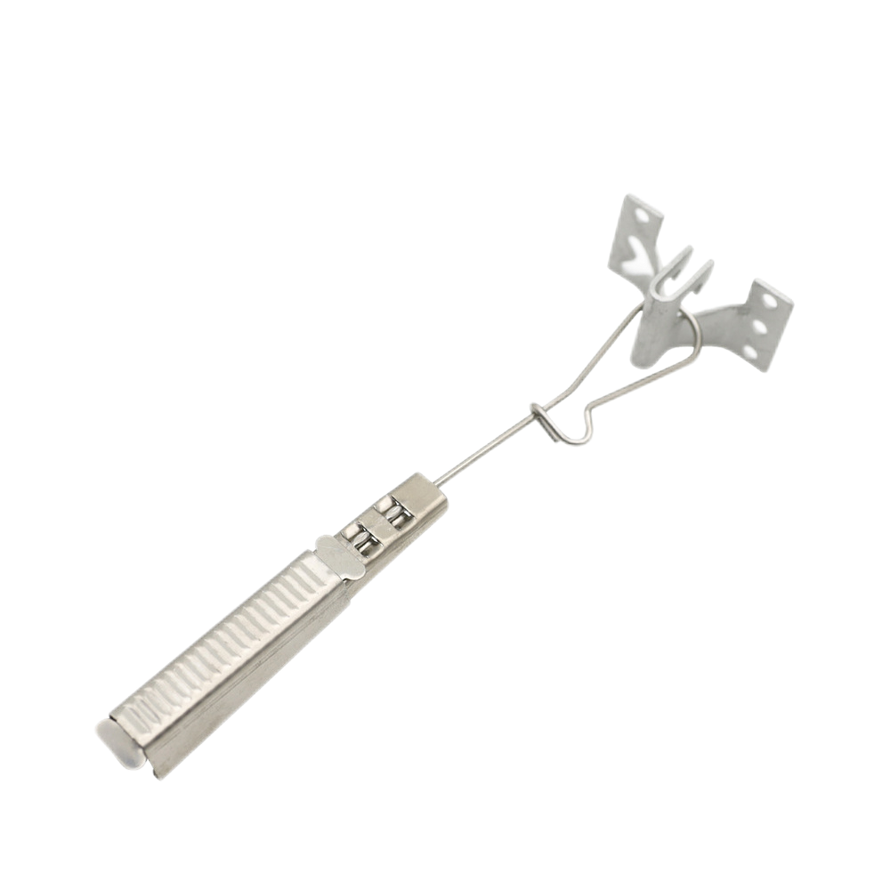 FTTH Aerial Flat Stainless Steel Telecom Drop Fiber Optic Cable Clamp 