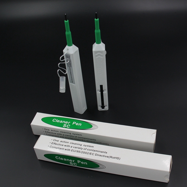 Fiber Optic Cleaning Pen, SC Fiber Optic Cleaner, One-Click Fiber Optic connectors Cleaning for 2.5mm Ferrule end Faces of FC, SC/APC, ST, SC