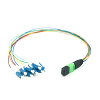 MTP/APC 12 cores simplex LC/UPC branch fiber optic patch cord 