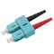 optical fiber connector SC duplex with clip for cable termination
