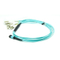MPO-LC Branch Patch Cord OM3/OM4 Multimode Duplex 3.0mm Aqua PVC/LSZH