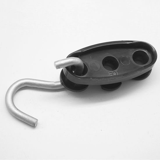 S Type Ftth Drop Cable Clamp / Stainless Steel Drop Wire Tension Clamp with Nylon UV Resistance