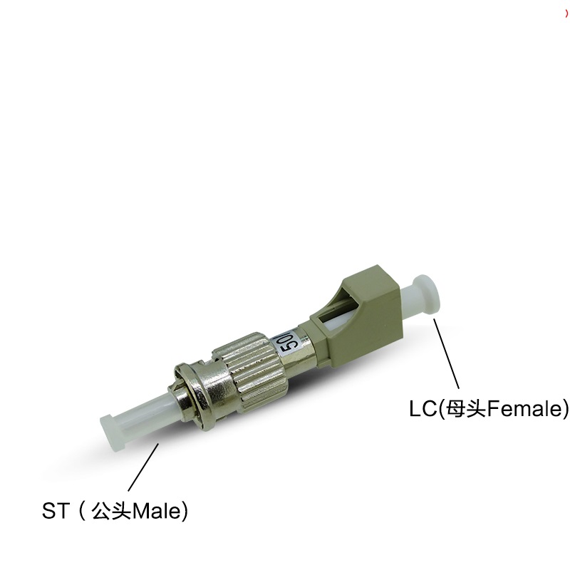 LC female to ST male simplex type hybrid optic fiber adapter 