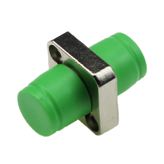 FC/APC to FC/APC Simplex Single Mode Square Solid Type One Piece Metal Fibre Optic Adapter/Coupler with Flange